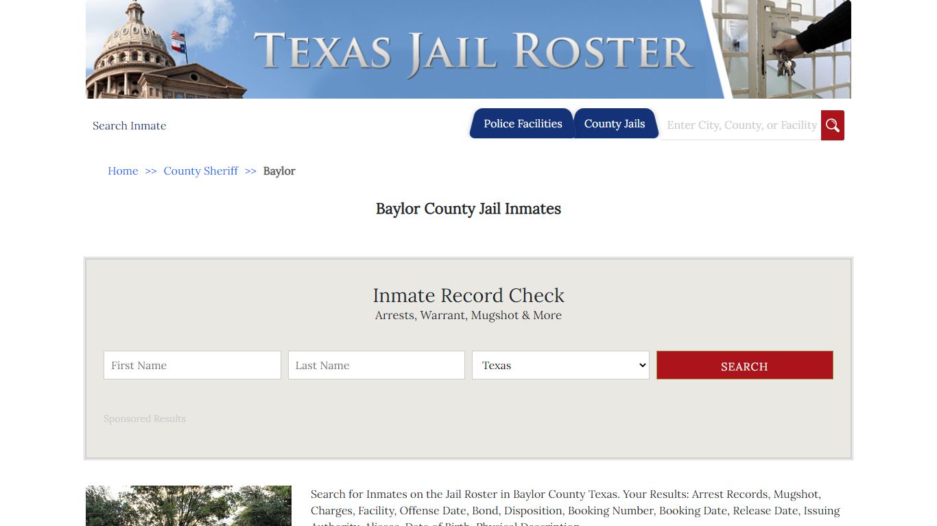 Baylor County Jail Inmates - Jail Roster Search